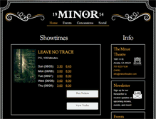 Tablet Screenshot of minortheatre.com